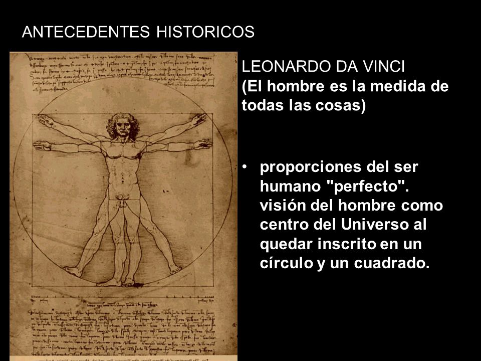 LEONARDO DA VINCI (El hombre es la medida de todas las cosas)