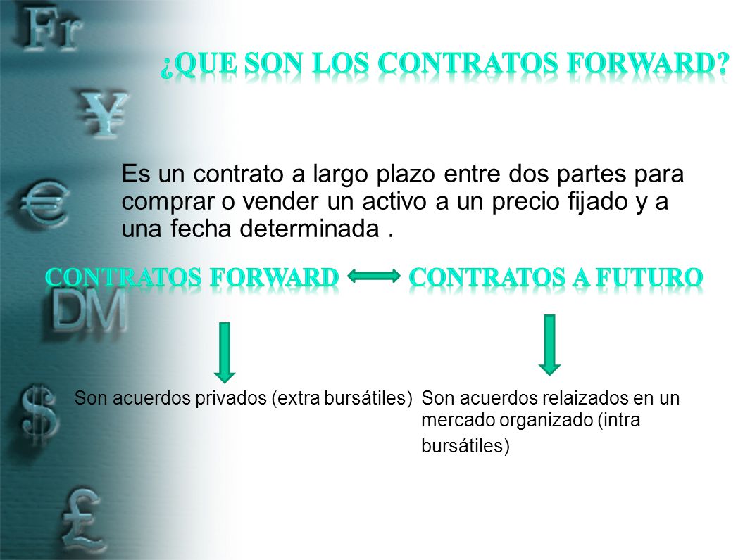 ¿QUE SON LOS CONTRATOS FORWARD CONTRATOS FORWARD CONTRATOS A FUTURO