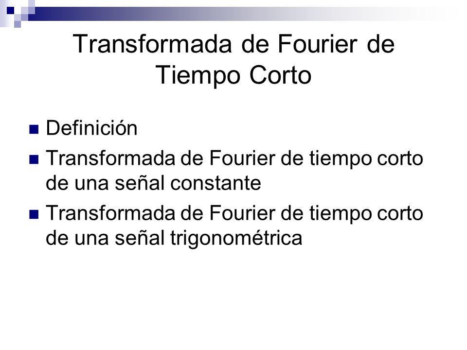 Transformada de Fourier de Tiempo Corto