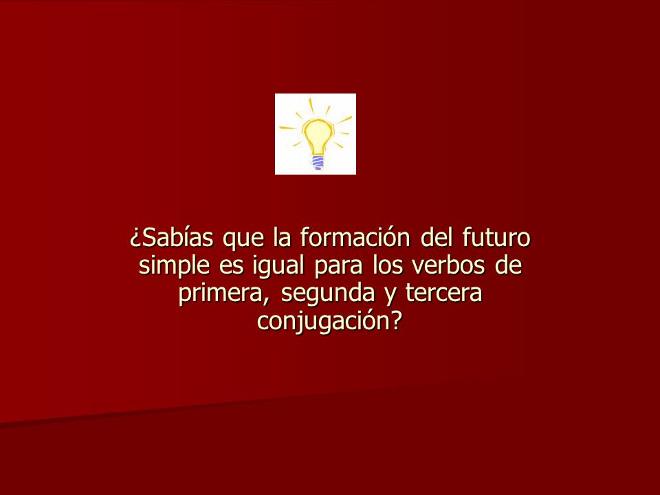 ¿Sabías que la formación del futuro simple es igual para los verbos de primera, segunda y tercera conjugación