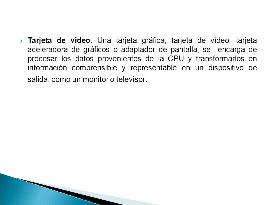 Tarjeta de video.