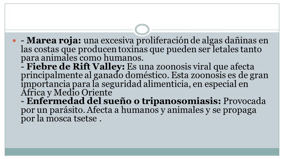 - Marea roja: una excesiva proliferación de algas dañinas en las costas que producen toxinas que pueden ser letales tanto para animales como humanos.
