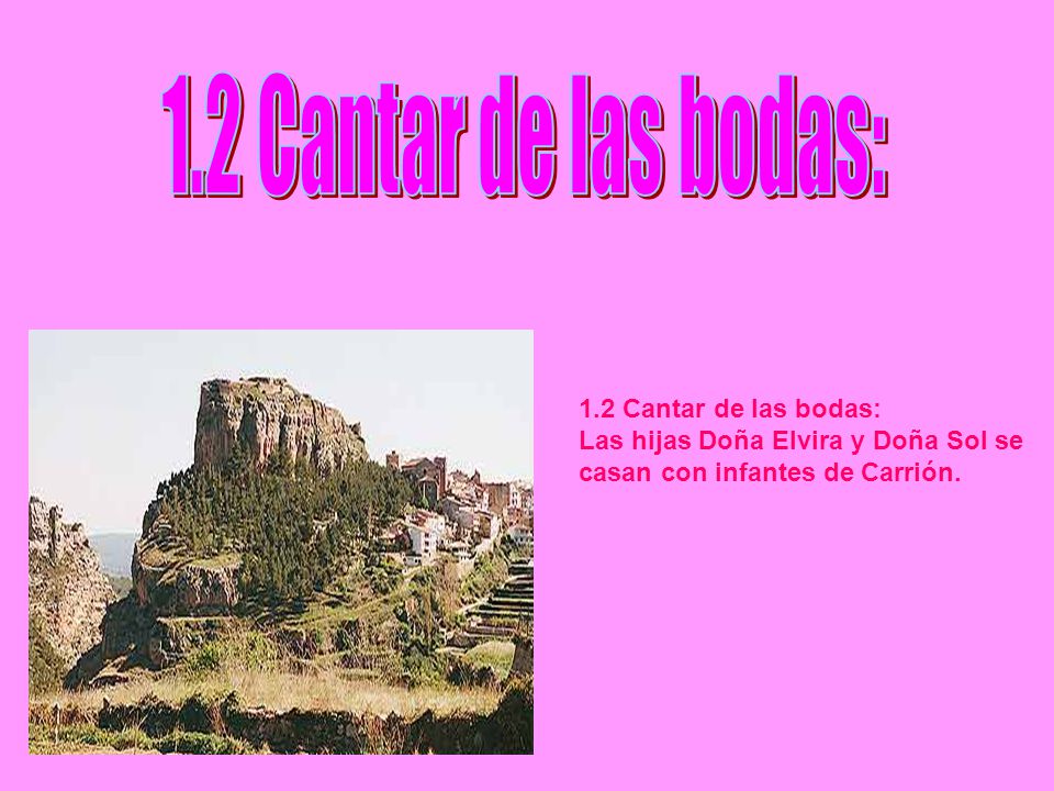 1.2 Cantar de las bodas: 1.2 Cantar de las bodas: