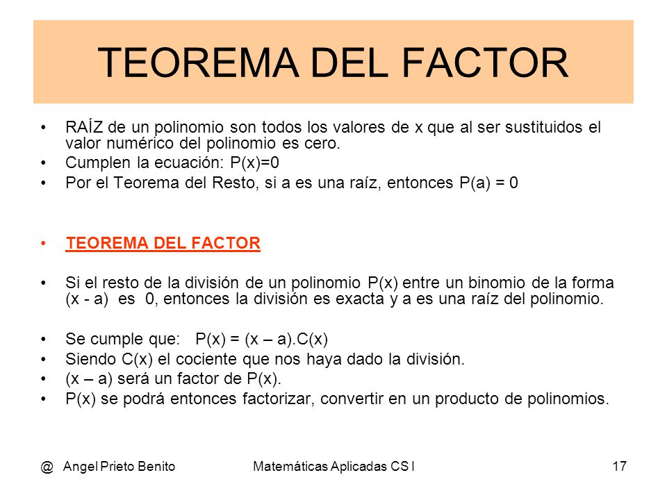 Matemáticas Aplicadas CS I