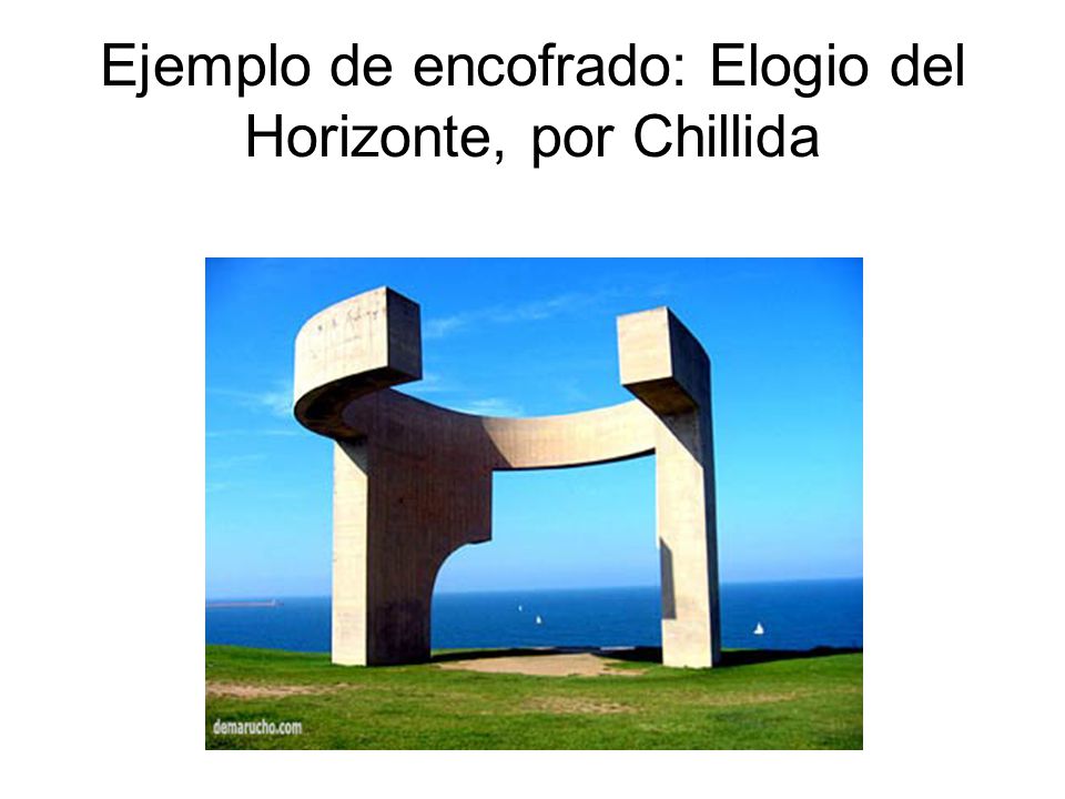 Ejemplo de encofrado: Elogio del Horizonte, por Chillida