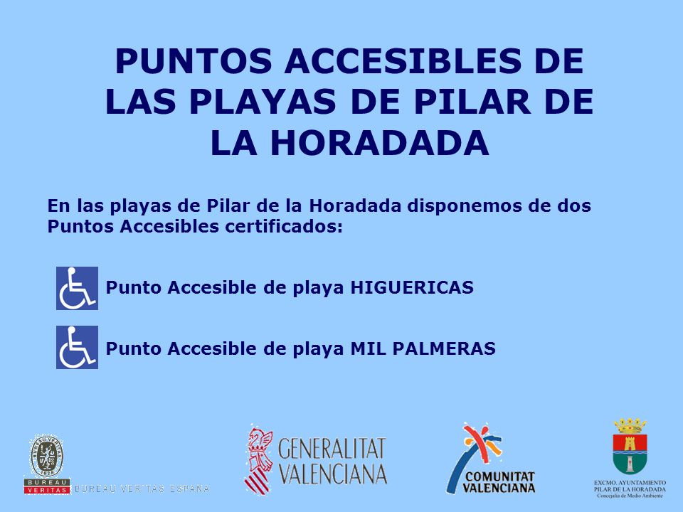 PUNTOS ACCESIBLES DE LAS PLAYAS DE PILAR DE LA HORADADA
