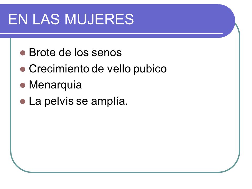 EN LAS MUJERES Brote de los senos Crecimiento de vello pubico