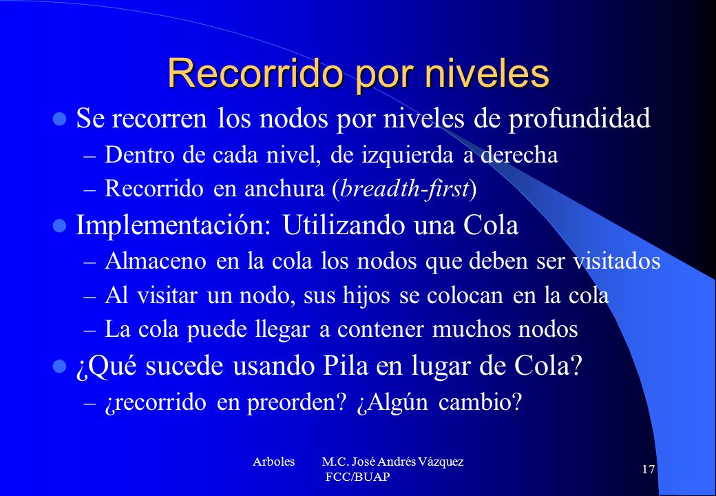 Arboles M.C. José Andrés Vázquez FCC/BUAP