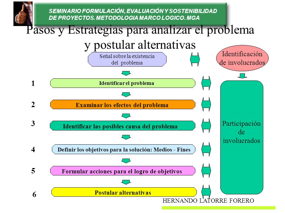 Pasos y Estrategias para analizar el problema y postular alternativas