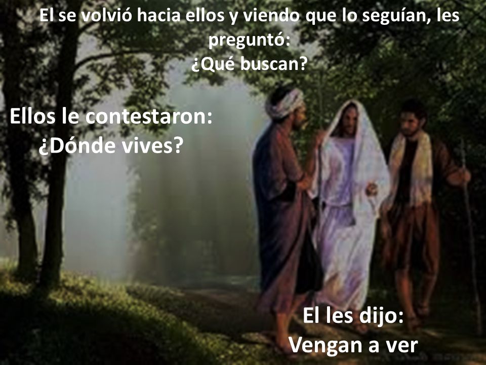 El se volvió hacia ellos y viendo que lo seguían, les preguntó:
