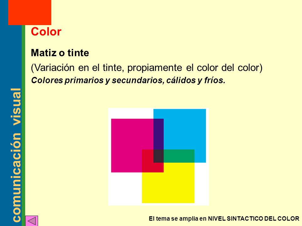 El tema se amplia en NIVEL SINTACTICO DEL COLOR