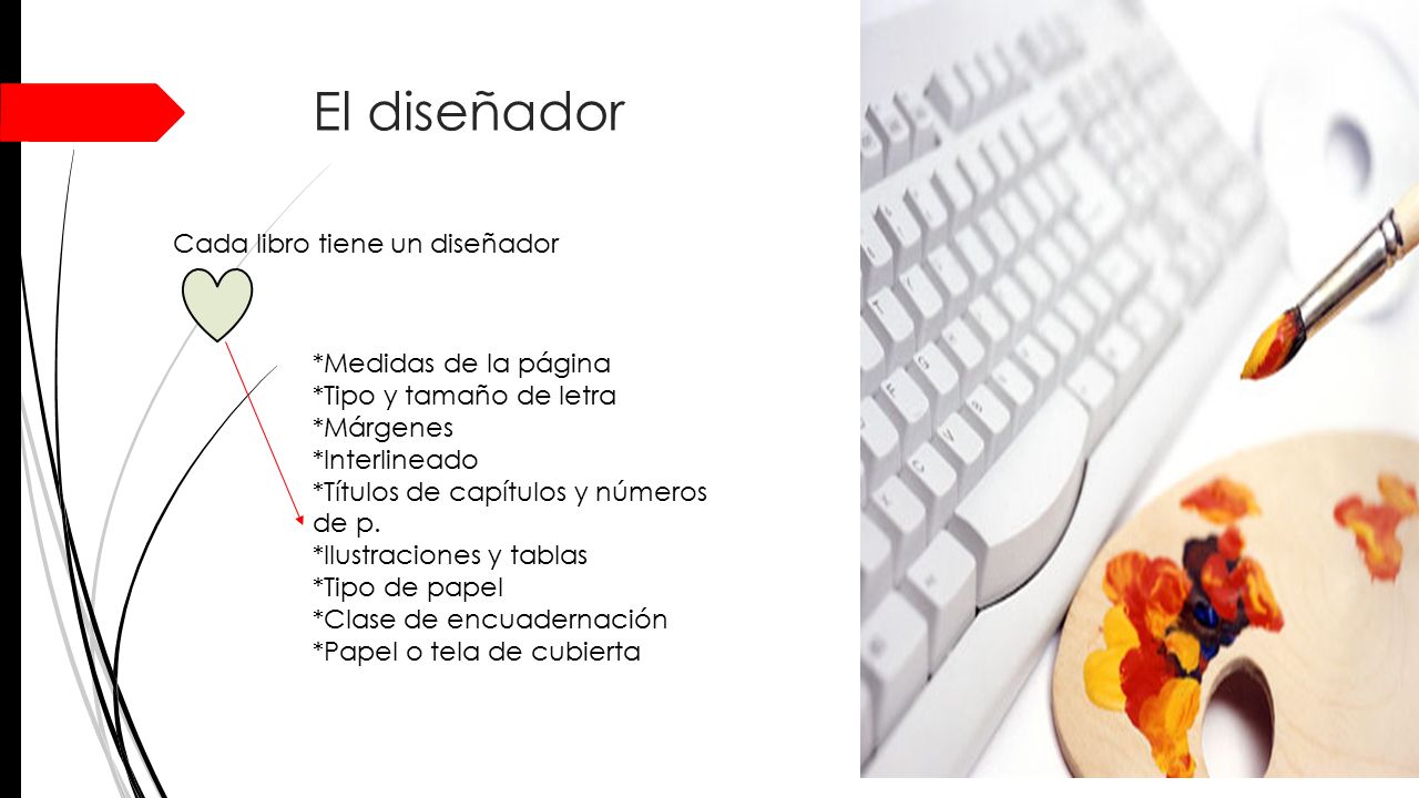 El diseñador Cada libro tiene un diseñador *Medidas de la página