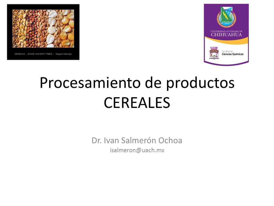 Procesamiento de productos CEREALES