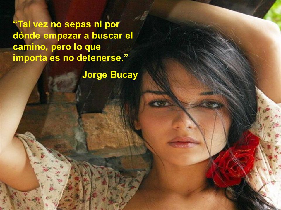 Tal vez no sepas ni por dónde empezar a buscar el camino, pero lo que importa es no detenerse.