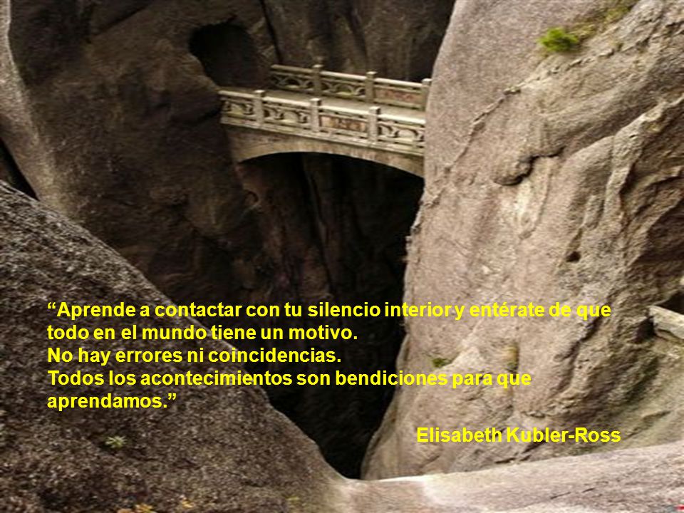 Aprende a contactar con tu silencio interior y entérate de que todo en el mundo tiene un motivo. No hay errores ni coincidencias. Todos los acontecimientos son bendiciones para que aprendamos.
