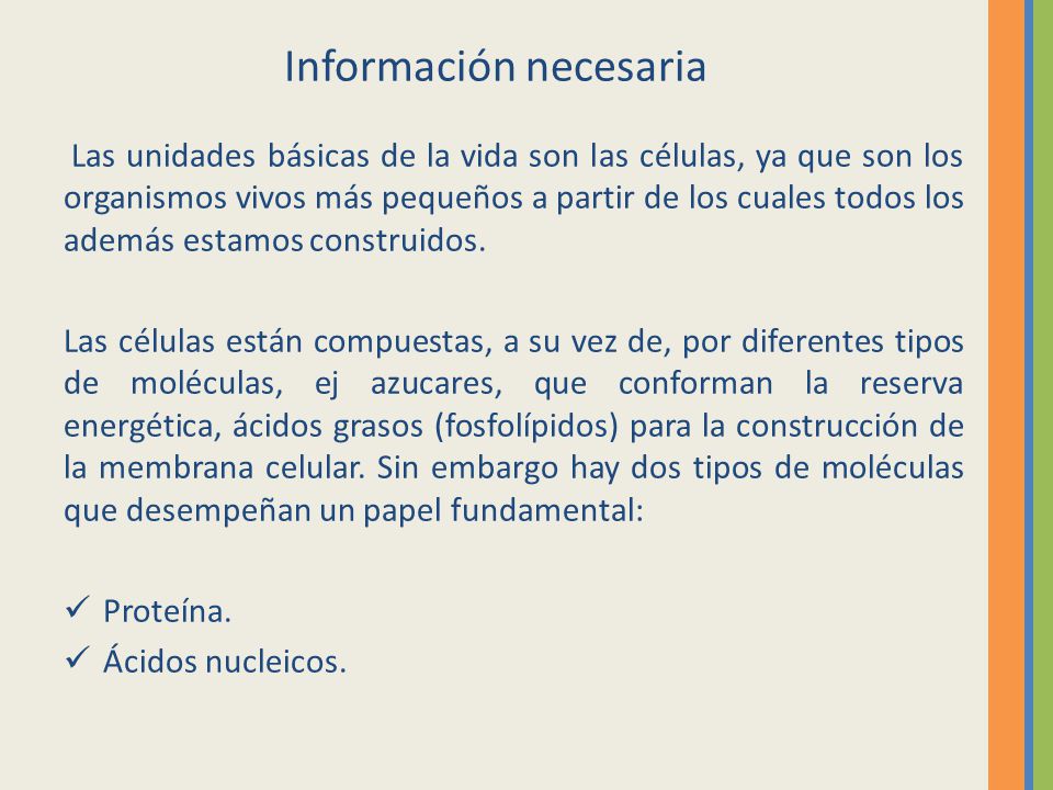 Información necesaria