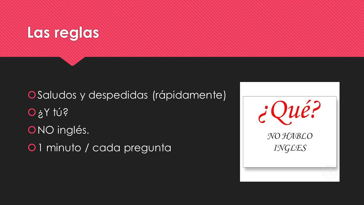 Las reglas Saludos y despedidas (rápidamente) ¿Y tú NO inglés.