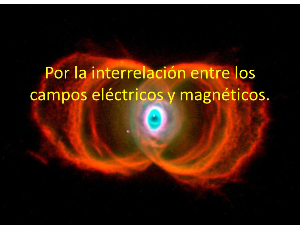 Por la interrelación entre los campos eléctricos y magnéticos.