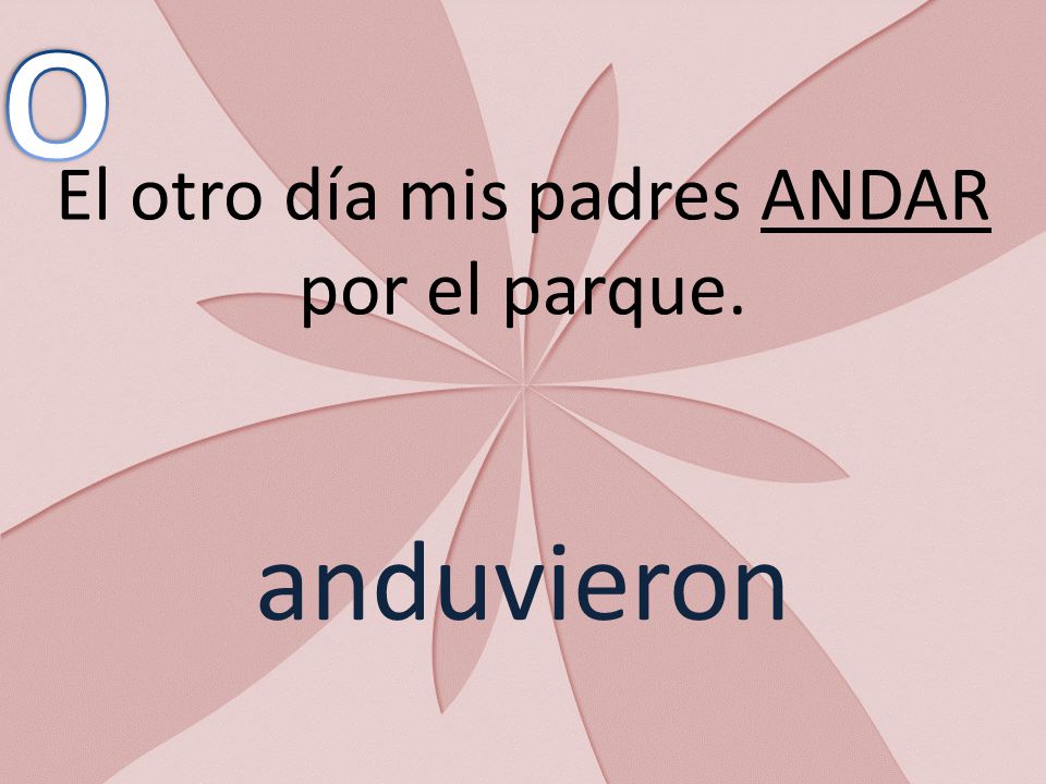 El otro día mis padres ANDAR por el parque.