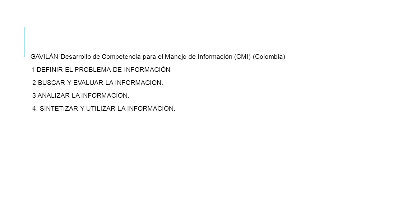 GAVILÁN Desarrollo de Competencia para el Manejo de Información (CMI) (Colombia)