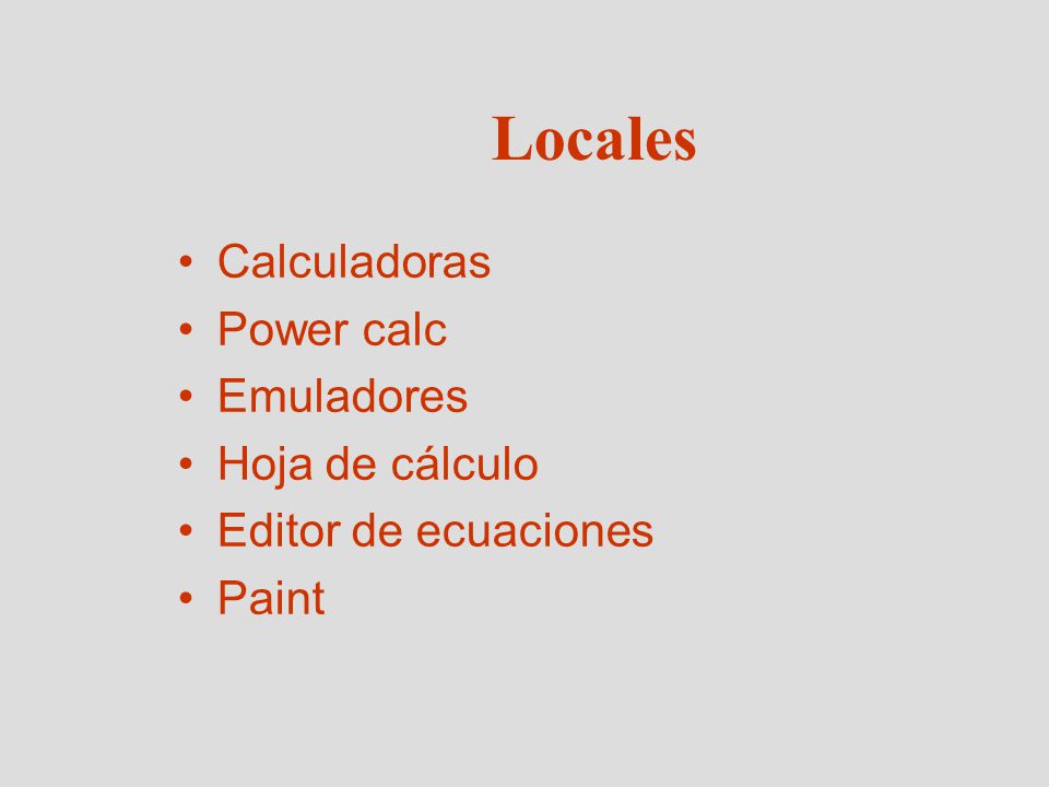 Locales Calculadoras Power calc Emuladores Hoja de cálculo