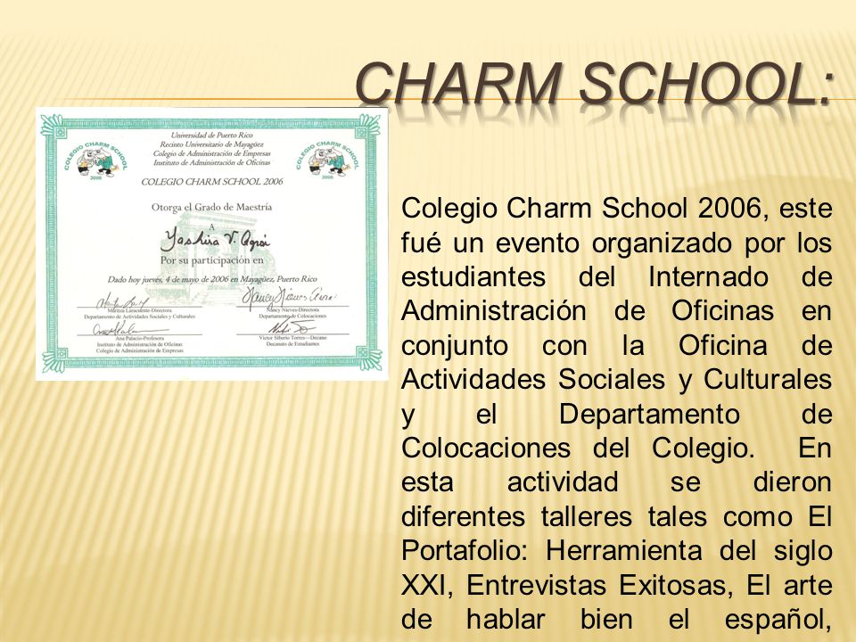Charm School: