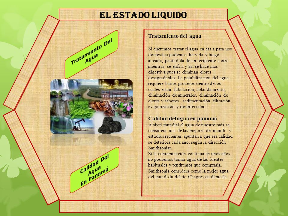 El estado liquido Tratamiento Del Agua Calidad Del Agua En Panamá