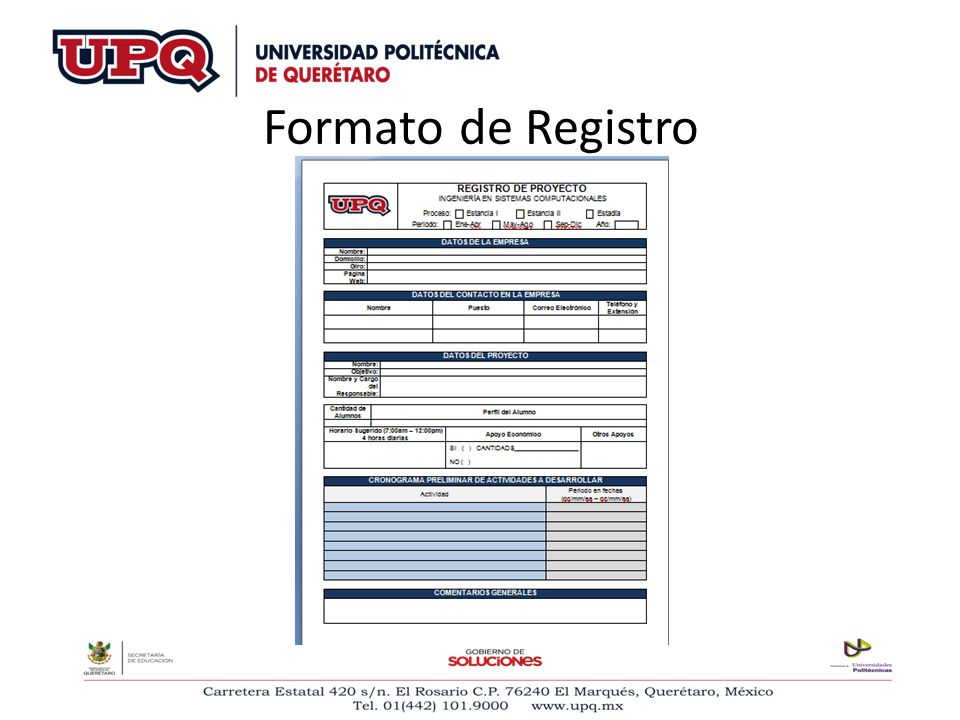 Formato de Registro