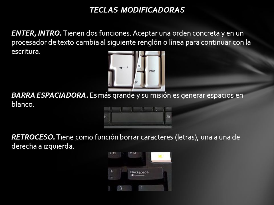 TECLAS MODIFICADORAS
