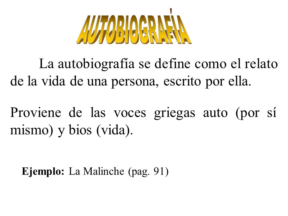Proviene de las voces griegas auto (por sí mismo) y bios (vida).