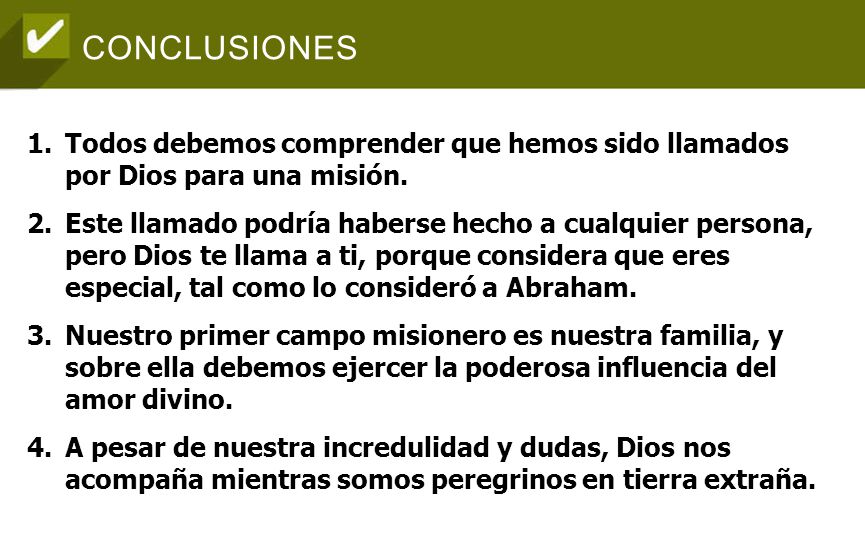 Todos debemos comprender que hemos sido llamados por Dios para una misión.