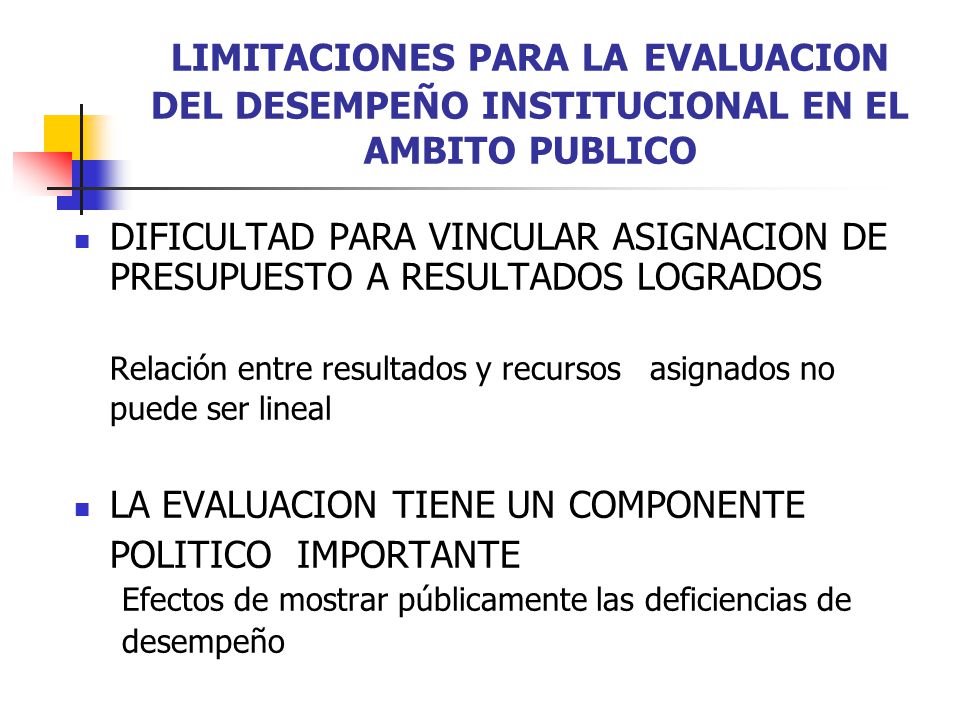 Relación entre resultados y recursos asignados no puede ser lineal