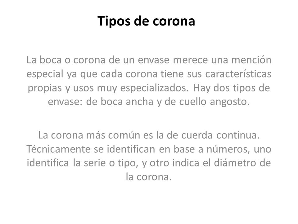 Tipos de corona
