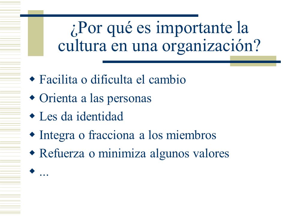 ¿Por qué es importante la cultura en una organización