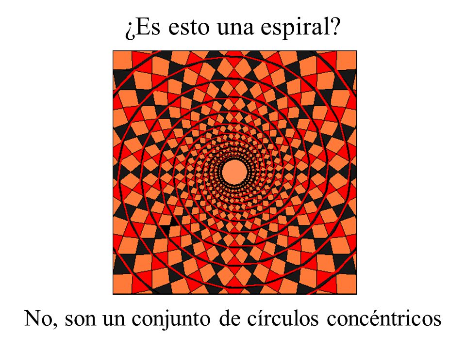 ¿Es esto una espiral No, son un conjunto de círculos concéntricos