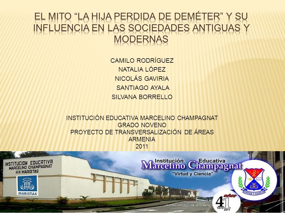 EL MITO LA HIJA PERDIDA DE DEMÉTER Y SU INFLUENCIA EN LAS SOCIEDADES ANTIGUAS Y MODERNAS