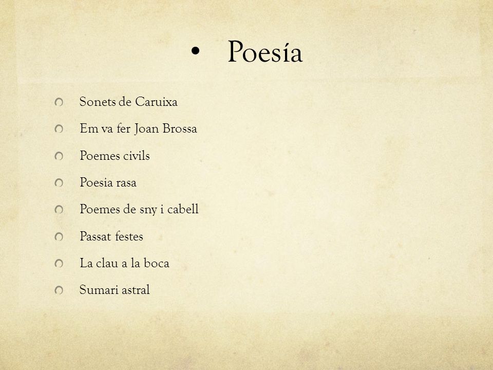 Poesía Sonets de Caruixa Em va fer Joan Brossa Poemes civils