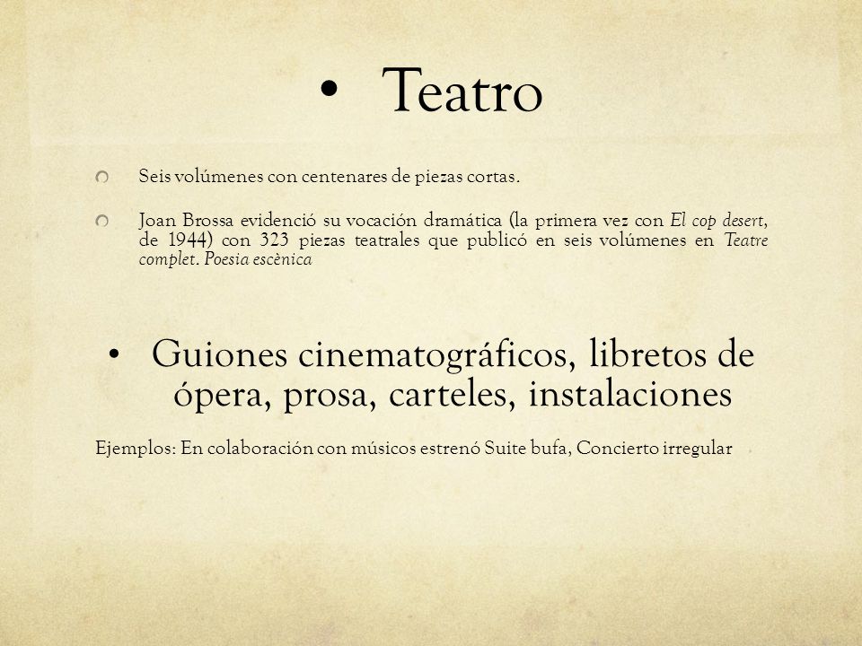 Teatro Seis volúmenes con centenares de piezas cortas.