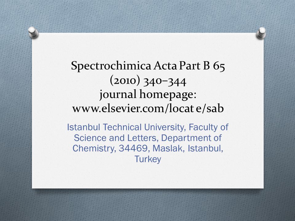 Spectrochimica Acta Part B 65 (2010) 340–344 journal homepage: www