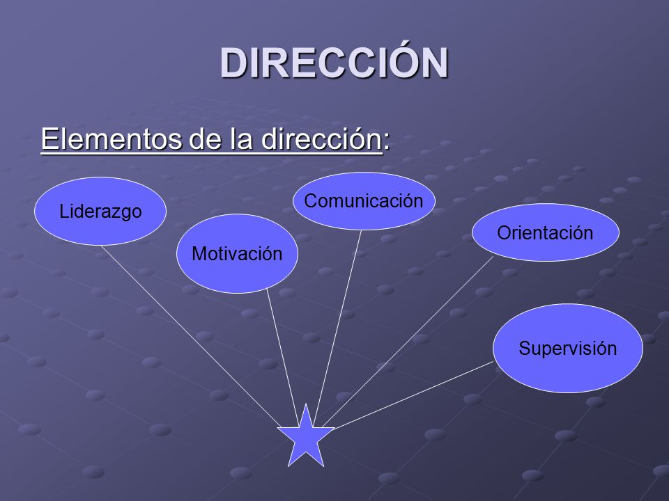 DIRECCIÓN Elementos de la dirección: Comunicación Liderazgo