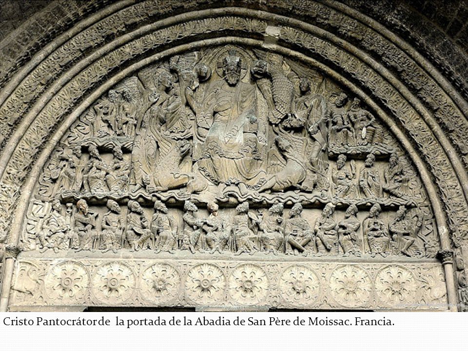 Cristo Pantocrátor de la portada de la Abadia de San Père de Moissac