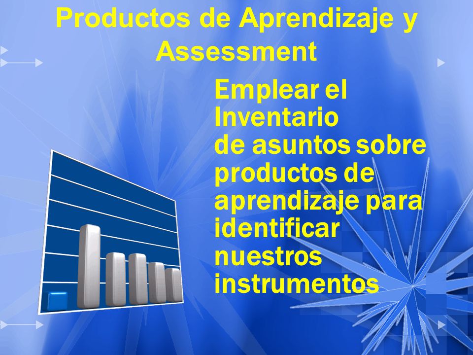 Productos de Aprendizaje y Assessment