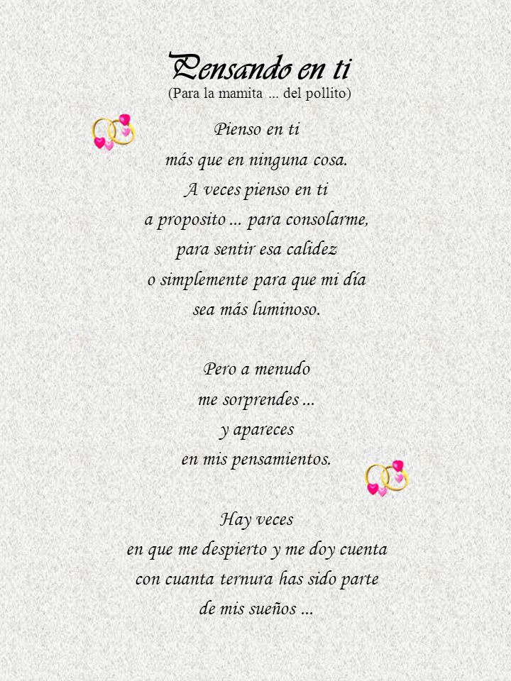 Pensando en ti Pienso en ti más que en ninguna cosa.