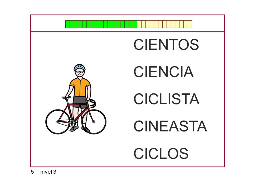 CIENTOS CIENCIA CICLISTA CINEASTA CICLOS 5 nivel 3