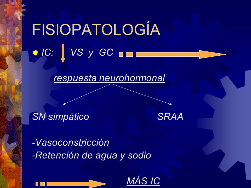 FISIOPATOLOGÍA IC: VS y GC respuesta neurohormonal SN simpático SRAA