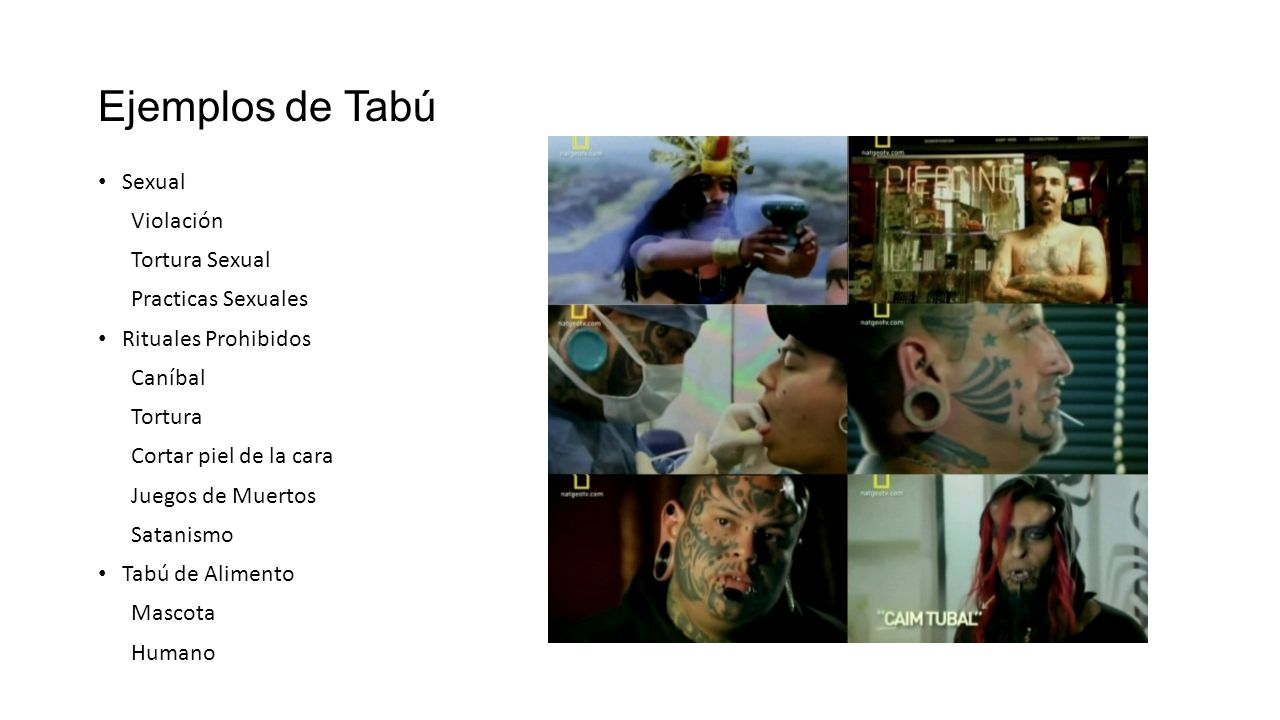 Ejemplos de Tabú Sexual Violación Tortura Sexual Practicas Sexuales