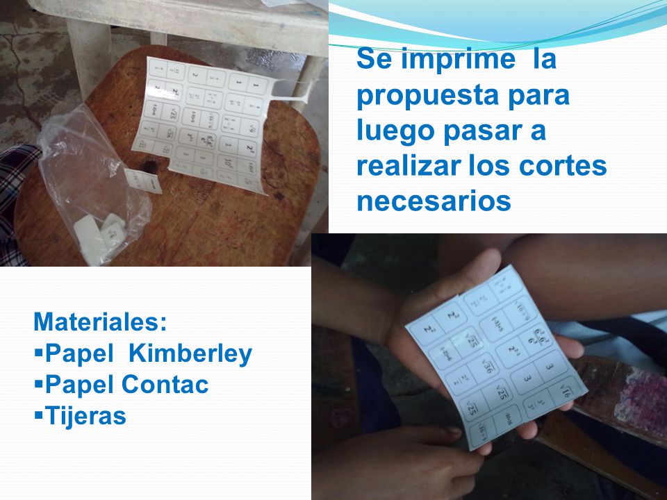 Se imprime la propuesta para luego pasar a realizar los cortes necesarios