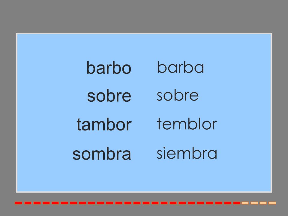 barbo barba sobre sobre tambor temblor sombra siembra