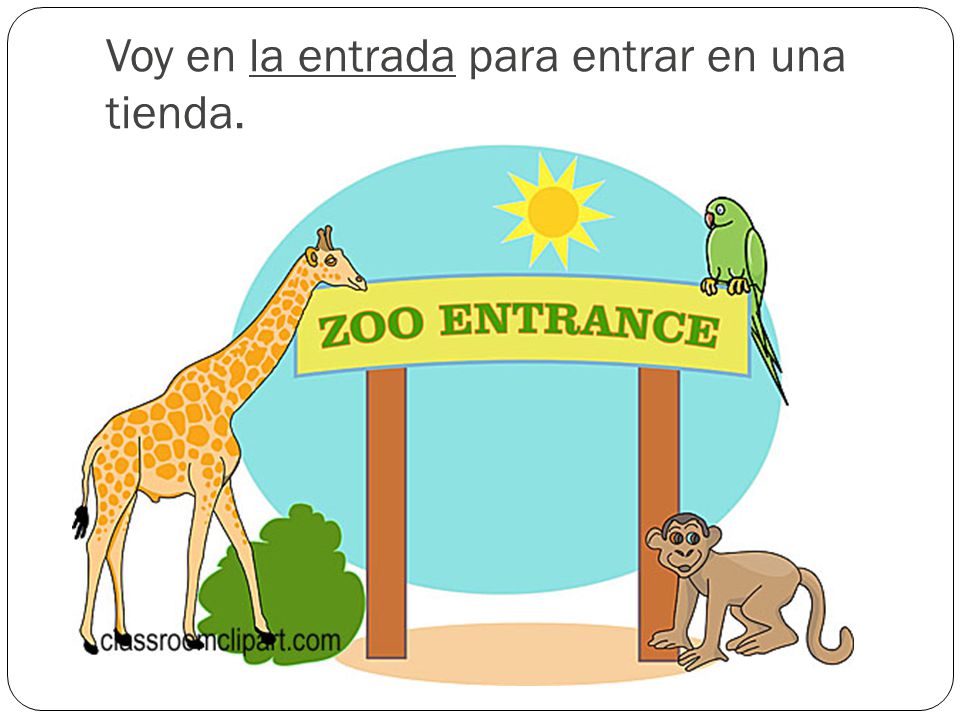 Voy en la entrada para entrar en una tienda.