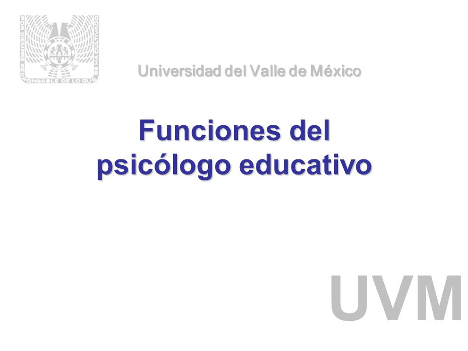Funciones del psicólogo educativo